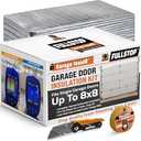 BEEST FULLSTOP Garage Door Insulation Kit - 8x8 & 8x7 ft Single Garage Door Insulation Panels - 8 Pre-Cut 24x48 Foam-Core Panels w/ Tape, Cutter & Squeegee - Improve Garage Comfort Year-Round