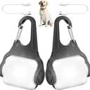 Rechargeable Dog Collar Light -3 Modes Dog Light, IP65 Waterproof Dog Walking Light, 50LM Dog Lights for Night Walking, Running, Camping, Climbing, Bike, 2 Pack (White)
