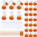 Treela 24 Set Pumpkin Candles Fall Baby Shower Party Favors for Guests Little Pumpkin Thank You Return Gifts Bulk for Thanksgiving Autumn Baby Shower Wedding Favors (Orange)