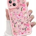 Case for iPhone 14, Silicone Shockproof Cover Women