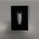 T-carbon Key Fob Cover Compatible with Tesla Model 3 Model S Model Y Real Glass Fiber Key Fob Holder Compatible with Tesla Keyless Remote Control Accessories(Silver Black)