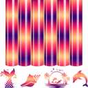 Tintnut Gradient Heat Transfer Vinyl - 6 Sheets 12 x 10 Inches Orange Purple Ombre Iron on Vinyl Gradient for T-Shirts DIY Rainbow Patterned HTV