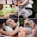 Cute Kitty Rest Reading Pillow for Adults, Kawaii Soft Lumbar Pillows Rest Cushion with Washable Cover for Sitting in Bed, Relaxing, Watching TV, Gaming