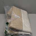 AINUOQI Laundry Hamper Large Laundry Basket with Leather Handles, Decorative Storage Cotton Rope Woven Basket for Blankets, Clothes Hamper for Living Room, Jute & White, 85L