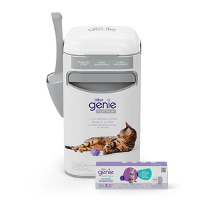 Litter Genie Platinum Pail Made of Durable Stainless Steel Includes 1 Easy Roll Refill
