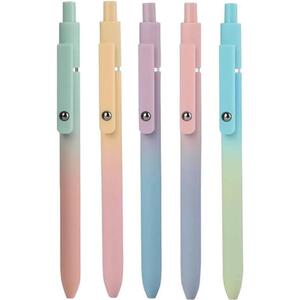 sencoo 5 pack Erasable Blue Gel Pens Quick Dry Ink Pens Retractable Roller Ball Pens 0.5mm Cute Pens for School Office Home Diary Gift Pens (Erasable Blue)