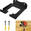 Ertuohg Garage Organizer Trimmer Rack, Heavy Duty Steel Weeder Eater Hanger, Wall Mounted Garden Tool Storage Rack, Black, 5.9 x 4.9 x 1.5 inches