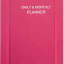 Daily & Monthly Planner for 2026 or Anytime - ADHD Planner Two Pages Per Day, Daily Planner Undated to Increase Focus, Eliminate Overwhelm, Achieve Your Biggest Goals, 8.5''  11'', Pink