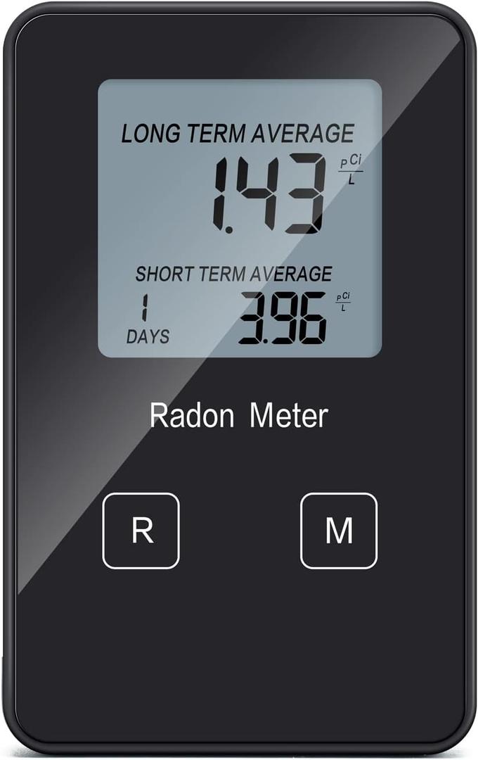 Home Radon Detector, Portable Radon Tester, Long and Short Term Monitor, Powered by Rechargeable Battery, Monitor Your Home Radon Level, Prevent Radon Exceed