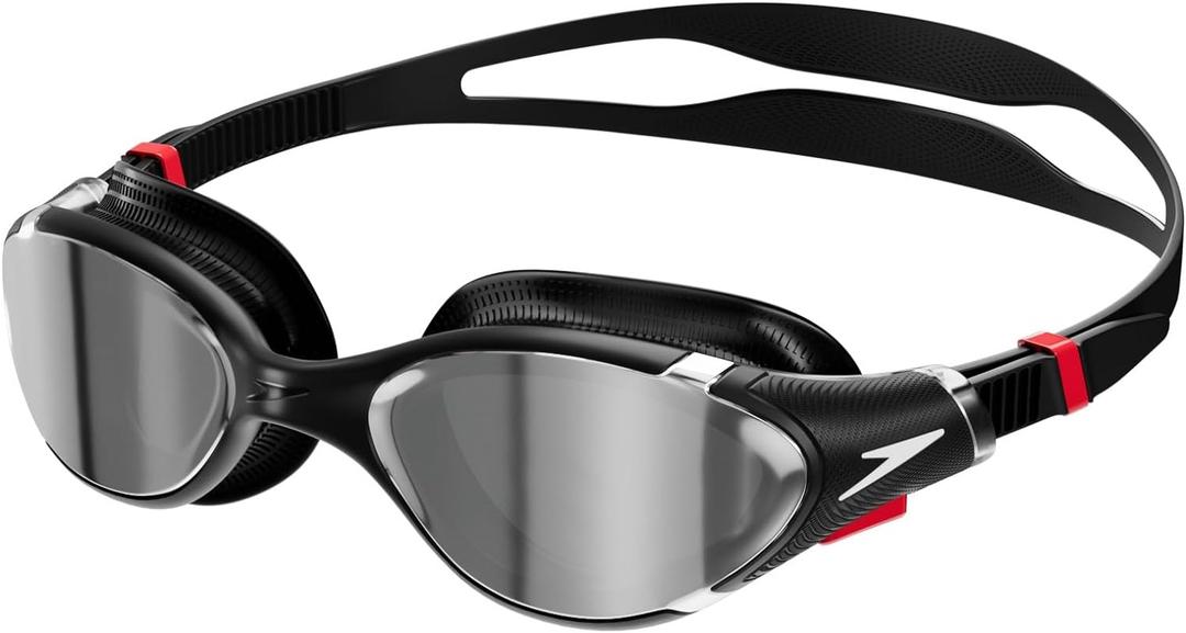 Speedo Unisex-Adult Swim Goggle Biofuse 2.0 (One Size, Black/Chrome Mirrored)