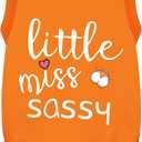 Paiaite Dog Clothes Fashionable Sleeveless Pet Vest: 'Little Miss Sassy' Printed Cotton Dog Shirt, Ideal for Small, Medium, and Large Breeds, Ensuring Comfort and Breathability, Orange, Size: M