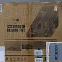 Art3d 12-Pack Smooth Drop Ceiling Tile 2ft x 2ft - Fire-Rated, Waterproof, Reusable - Preimum PVC, No Sag and Breakage - Cover 48 Sq. Ft, White, 24*24
