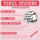 6 x (3PCS) I'll Always Be Your Biggest Fan Football Sticker Football Accessories Football Lovers Football Decals, Waterproof Vinyl Decal for Laptop Tumbler Scrapbook Water Bottle Phone Case, 3" x 2.8 "