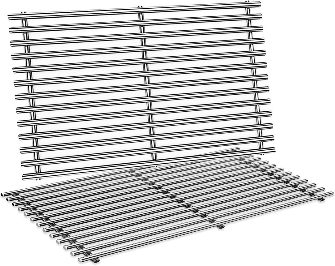 Spirit Grill Grates Stainless Steel 7637 for Weber Spirit E210 Grill Replacement for Weber Spirit 200 & Spirit GS4 II E210 Grill Parts for Weber Spirit Stainless Steel Grates 17.5" E210 E220 S210 S220