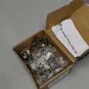 Ravinte 10 Pack 5 Pairs 1/2 inch Overlay Soft Close Hinges for Kitchen Cabinet Hinges Satin Nickel Hidden Hinges Stainless Steel Concealed Hinge self Closing