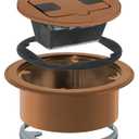 Bryant Electric RF406BN Pre-Assembled Flange, Cover, and Leveling Ring for Floor Boxes Poured in Concrete with 15A 125V Outlet Included, Brown