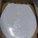 BEMIS 500EC 390 Toilet Seat with Easy Clean & Change Hinges, 1 Pack Round, Cotton White