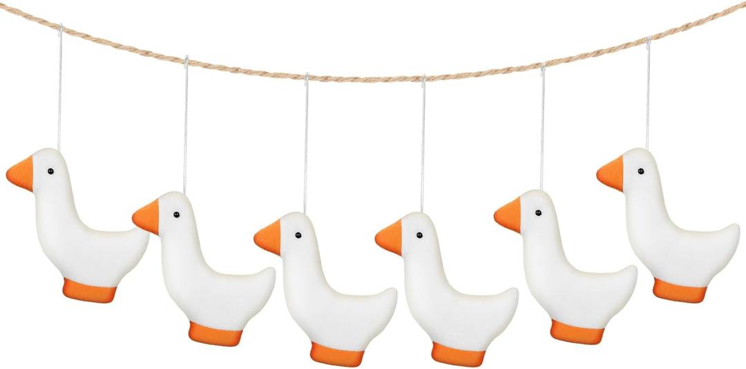 Oudain Stuffed Silly Goose Garland One Silly Goose Birthday Decorations for Girl Boy Baby Shower Decorations High Chair Banner Wall Decor for Nursery 1st Birthday Party Decor Photo Prop Supplies