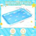 Zubebe 3 Pcs 13 x 10 Inch Sky White Clouds Birthday Party Supplies, Toy Inspire Game Trays Rectangle Serving Platter Cow Print Checkered Food Platter
