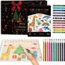 Fuxi Easter Basket Stuffers, Art Supplies for 9-12 | Art Set with 60-Sheet (73lb/120gsm) Sketch Book, Jumbo Colored Pencils & Crayons. (10" x 8" (Pack of 1), Satind Black)