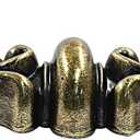 Biaungdo 8 Pcs 150mm/6 Inch Hole Center Pull Handles, Zinc Alloy Rustic Vintage Style Drop-Down Bail Swing Dresser Pull Handle Antique Drawer Handles for Kitchen, Cabinet (Yellow Bronze)