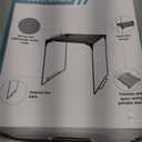 Versatile Metal Mesh Organizer Shelf, Stackable, for Standard Size School Lockers, Also for Gym and Work Lockers, or Even Kitchen Cabinets & Under Sink Organization (Black)