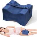 Knee Pillow for Side Sleepers,Leg Pillow for Sciatica,Back,HIPS,Knees,Joints Pain Relief,Pillows for Between Legs While Sleeping Spine Alignment Support & Relieves Pain (Navy)