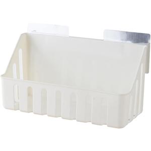 Multifunctional Wall-Mounted Storage Rack Punch Plastic Shelf for Bathroom Kitchen White Organizer for Toothbrushes Cups Space-Saving