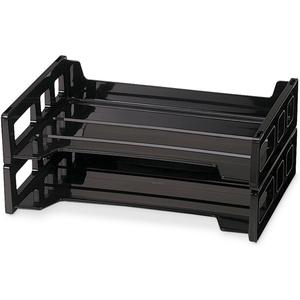Officemate International 21022 Black Letter Tray 2 Count