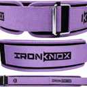 Premium Weight Lifting Belt, 4 Inch Weight Belt for Men and Women with Self Locking Metal Buckle for Maximum Support, Weightlifting Belt for Squat or Deadlift, Durable Gym Belt for Men (Lavender)