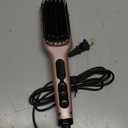 MEGAWISE Pro Ceramic Ionic Hair Straightener Brush for Home Salon | MCH Fast 20s Heating Tech with Auto-Off Safety | Anti-Scald with Universal Dual Voltage | Rotatable Power Cord