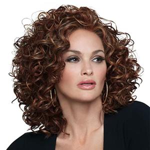 Raquel Welch Click Click Flash Full Curly Chin Length Wig by Hairuwear, Average Size Cap, RL4/6 Black Coffee