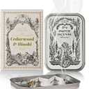 Paper Incense - 48pcs with Vintage Tin Case, Burning Papers Infused with Natural Essential Oils, Quick Usage & Long-Lasting Fragrance, Eliminating Bathroom, Kitchen, Pet Odors - Cedarwood & Hinoki