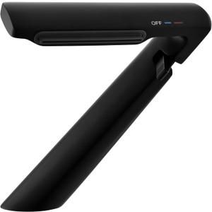 Bathroom Sink Faucet, Matte Black Waterfall Bathroom Faucet, Single Handle Lavatory Faucets for 1 Hole, Brass Basin Mixer with 2 Supply Lines and Unique Design for Sink,Vanity,Restroom and RV