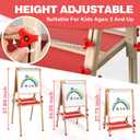 Joyooss Art Easel for Kids Easel, Foldable Toddler Easel for Painting Double Sided Whiteboard & Chalkboard, Standing Drawing Board with Paper Roll Children Easel for Kids Ages 2-4 4-8 8-12, 25.2 x 2.56 x 37.89 inches