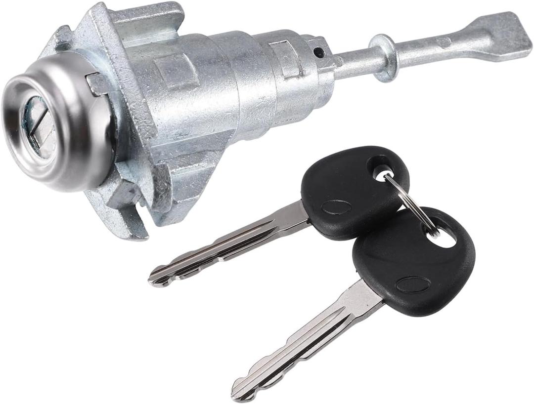 Motoforti 81970-2HA00 / Front Driver Side/Power Door Lock Cylinder with 2 Keys for Hyundai Elantra 2006-2010 / Left Side Door Lock Set Tumbler LH/Metal / 1 Set/Silver Tone Long-lasting