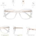 AMOMOMA Trendy TR90 Oversized Blue Light Reading Glasses Women,Stylish Square Cat Eye Glasses AM6031