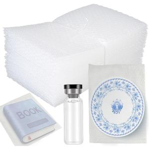 Bubble Pouches Wrap, Clear Not Self-Seal Bubble Out Bags with Double Walled Cushioning, Ideal for Packing, Shipping, Storage, Moving (50PCS-8x12Inches)