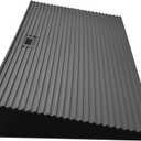 VEVOR 1.6" Rise Cuttable Threshold Ramp for Doorways, 35.4" Wide Natural Rubber Wheelchair Ramp, Non-Slip Solid Rubber Ramp with Double-Sided Tape for Doorways,Driveways,Bathroom,Smooth Tile