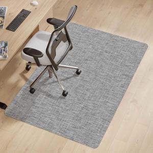Office Chair Mat for Hardwood & Tile Floor, 30" x 48" Anti-Slip Desk Chair Mat, Easy Glide Floor Protector for Rolling Chairs, Floor Mat for Office Chair for Home Office (Light Grey)
