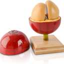 Artificial Coffee Bean Plant Tree for Crafts Coffee Table Decoration Coffee Bar Decor Accessories Tools Detachable Coffee Bean Model Resin Fake Fruit Coffee Bean with Bamboo Base for Coffee Bar