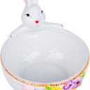 Adorable Easter Ceramic Candy Dish - Easter Bunny Candy Bowl, Dishwasher and Microwave Safe