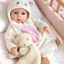 Aori Baby Doll Realistic, 17-inch Lifelike Baby Dolls Set with Feeding Kit Included, Real Life Newborn Baby Doll for Kids 3+, Parents, Elderly and Collectors
