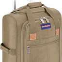 17x13x8 Inches JetBlue Airlines Rolling Personal Item Underseat Travel Bag - Suitable for Major Airlines including Spirit, Jetblue, Frontier, and American - Duffel Bag Design (Beige)