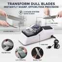 Besynersharp Pro, 2026 New Electric Knife Sharpener for All Kitchen Knives, Double Sided Knife Sharpener with Replacement Grinding Tools, Quick Sharpening & Polishing, Stable Non-Slip Base (1PCS)