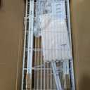 FUTASSI White Clothing Rack with Beige Cover, P1C Plus Rolling Closet with Wheels, Metal Garment Rack for Hanging Clothes, Clothing Storage Wardrobe, 46" W x 18.5" D x 80.7" H, Load 524 Pounds