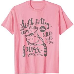 Cute Soft Kitty Warm Kitty Happy Kitty Sleepy Kitty T-Shirt Pink S