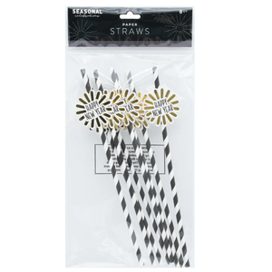New years paper straws