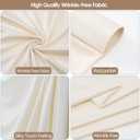 20x10ft Wrinkle Free Ivory Backdrop Curtain for Parties Soft Fabric Drapes Wedding Ivory Curtain Backdrop for Birthday Party Decorations Background for Photography 5x10ft,4 Panels