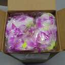 Hoteam 24 Counts Purple Hawaiian Leis Necklace Tropical Flower Lei Floral Luau Party Decorations Hawaiian Flower Luau Necklaces Hula Dance Garland Headbands for Beach Birthday Wedding Party Favors